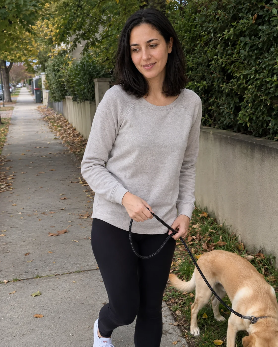 Sunset Dog Walk female dating photo example