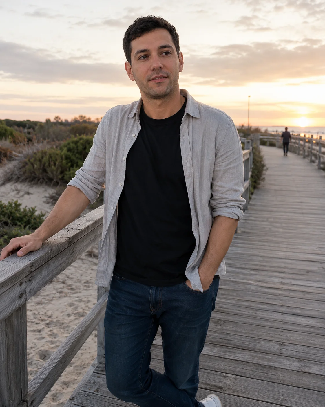 Beach Boardwalk Breeze male dating photo example