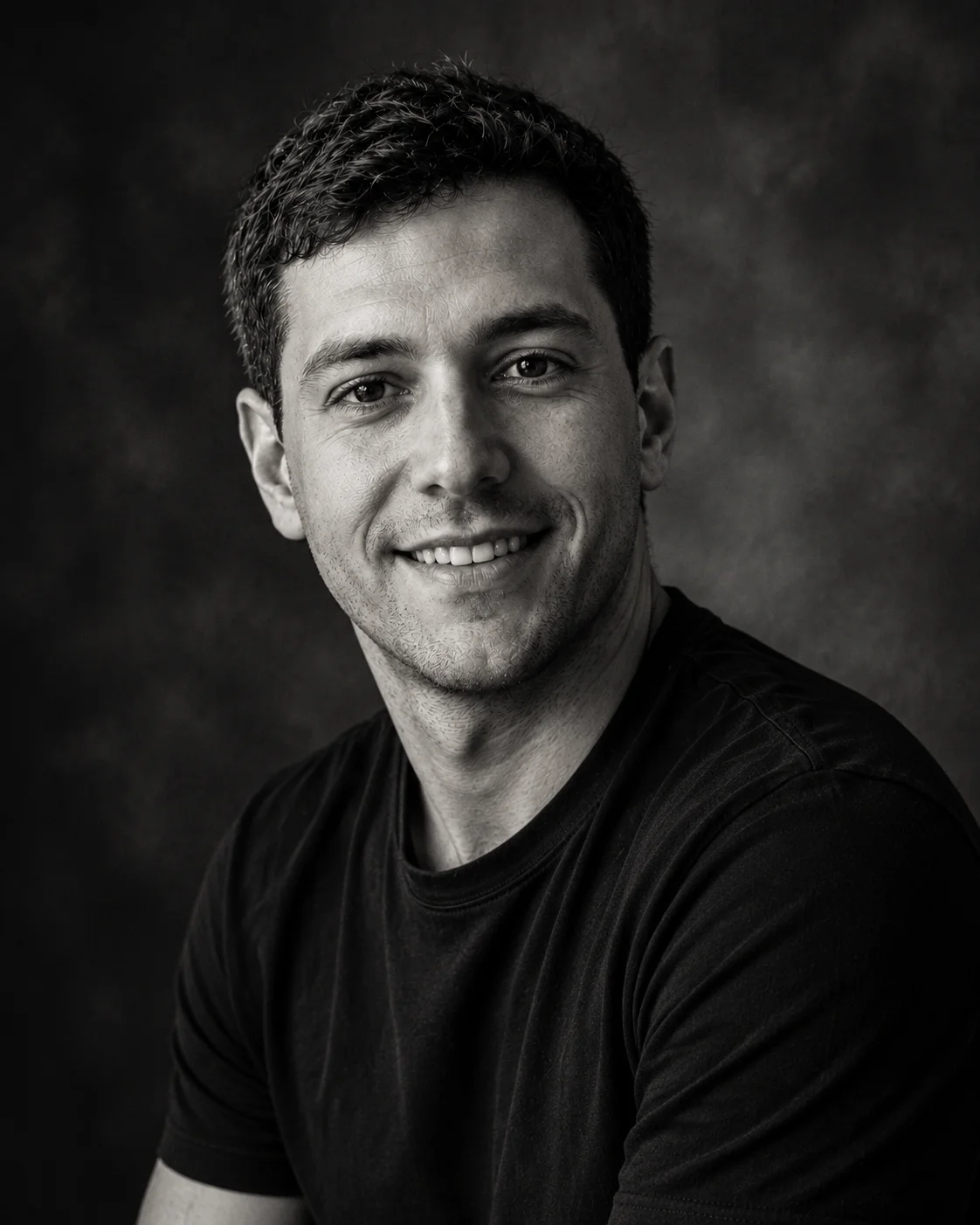 Charcoal Film Portrait male dating photo example